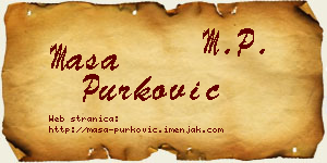Maša Purković vizit kartica